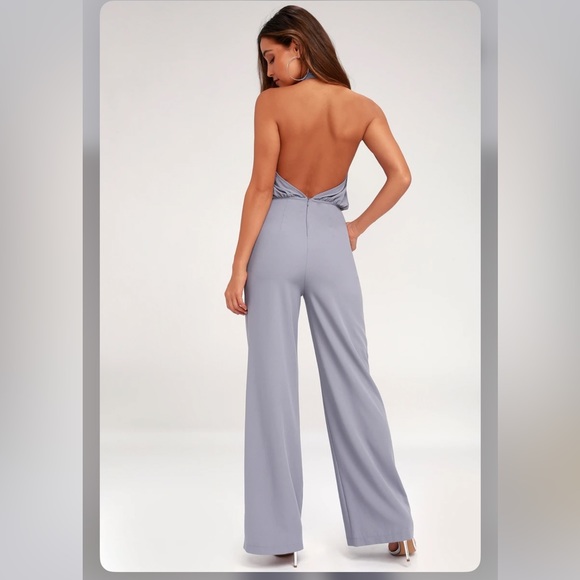 XS Lulu’s Moment for Life Lavender Halter Jumpsuit - Picture 7 of 7